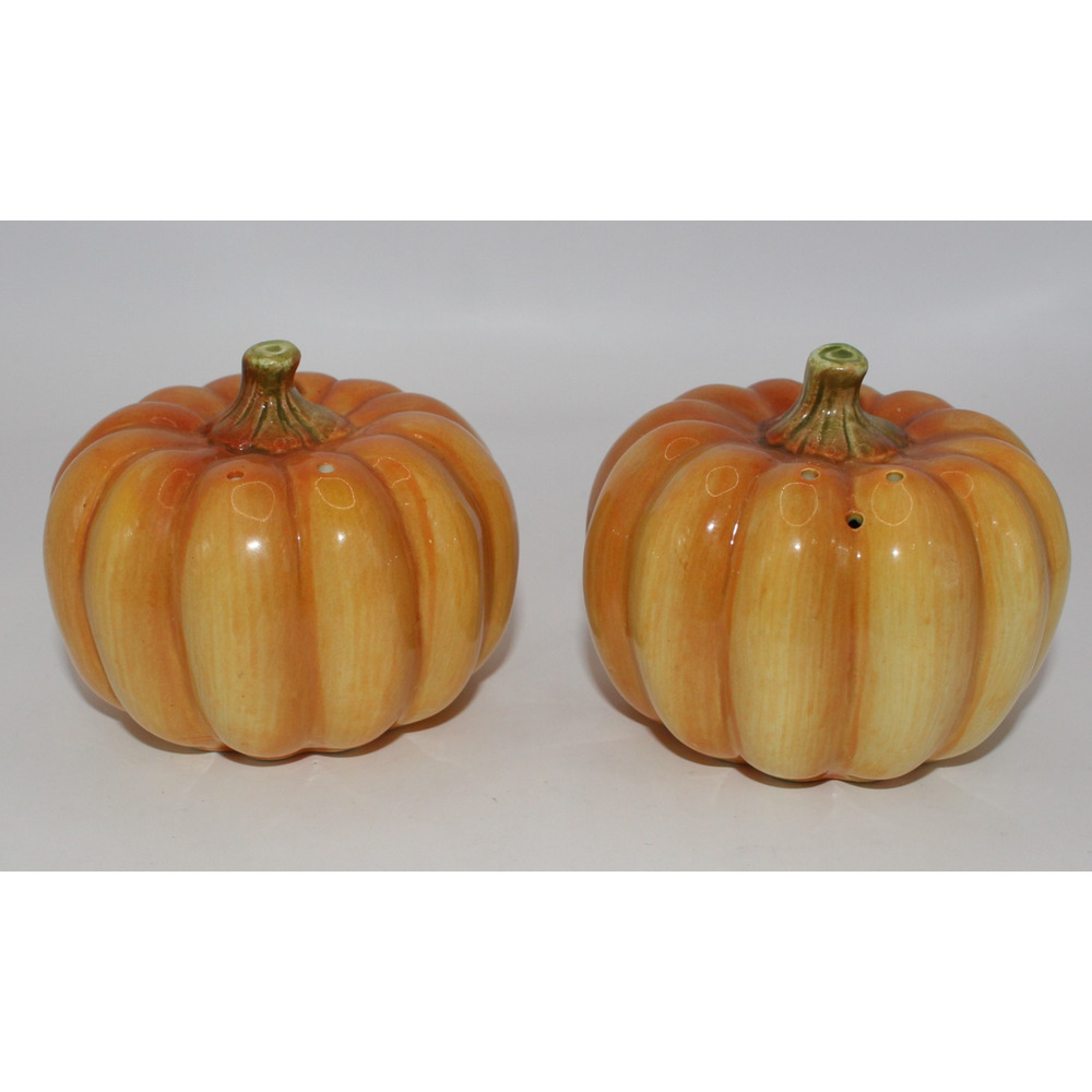 Vtg Otagiri Pumpkin Salt & Pepper Shakers Set Japan Fall Kitchen Decor